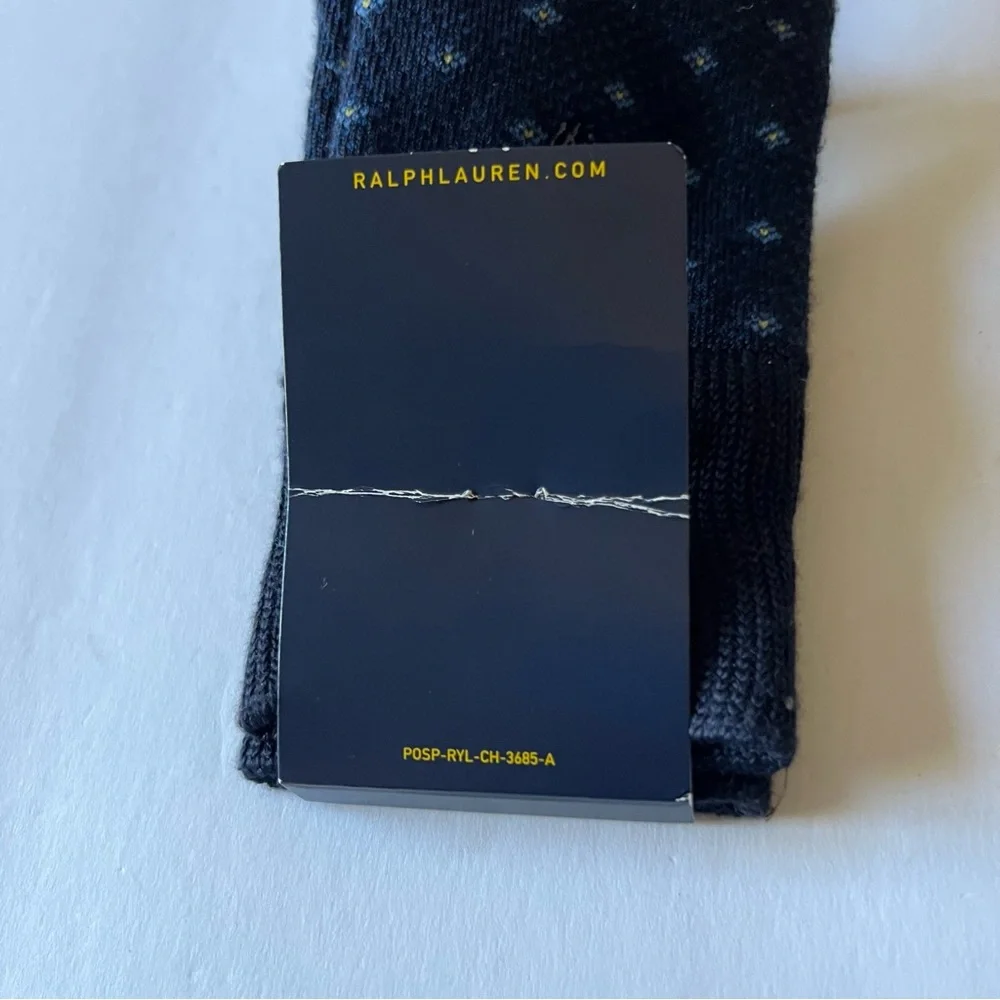 POLO RALPH LAUREN MENS COMFORT FIT SUPER SOFT ANTIMICROBIAL SOCKS BLUE OS NWT